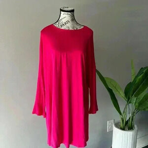Cute Pink Cotton Dress - Size XL